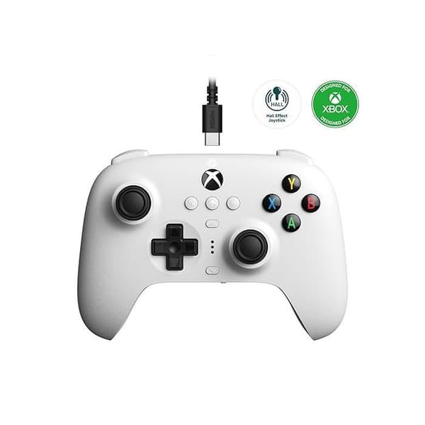 Spelkontroll - 8BITDO - 8BitDo Ultimate Wired Controller - Trådbunden - Vit - Vibration Vit