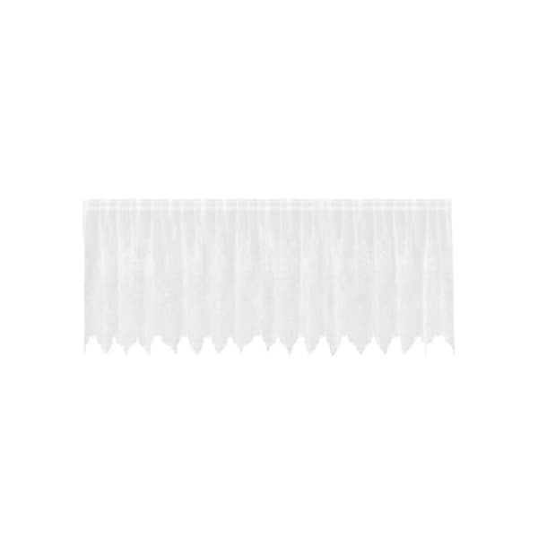Blomsterbrokadgardin - vidaXL - Vit - Polyester - 100x400 cm - Ljusfilterande - Integritetspaneler Vit