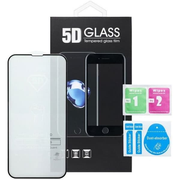 Härdat glas - OEM - iPhone 13 Pro Max / 14 Plus - 5D Full Glue - Matt - Svart Mat (MAT)