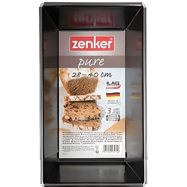 Brödform - Zenker - Universell Utställbar 28-40 cm - Non-stick - Metall - Justerbar Svart
