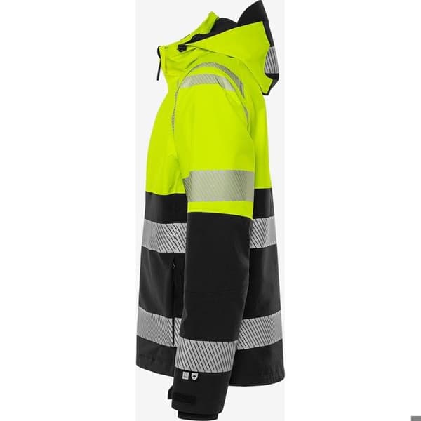 Vattentät högsynlighetsstretchjacka klass 2 Fristads Shell 4690 GLS gul hög synlighet/svart M