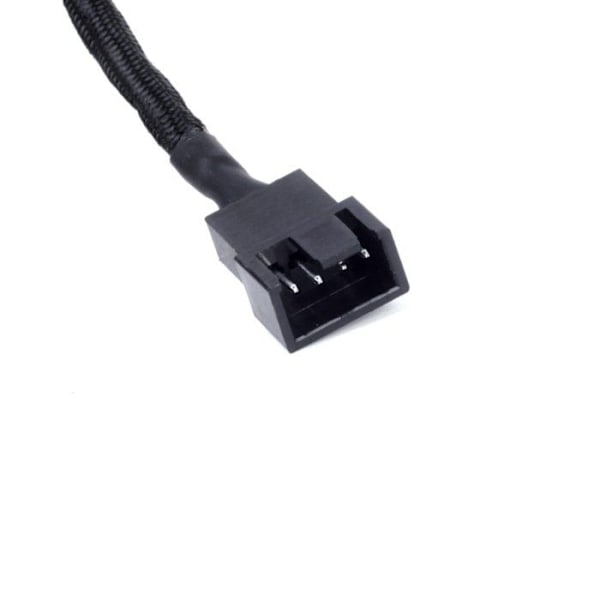 SilverStone SST-CPF01 - 10 cm splitterkabel för två PWM-fläktar, svart hylsa