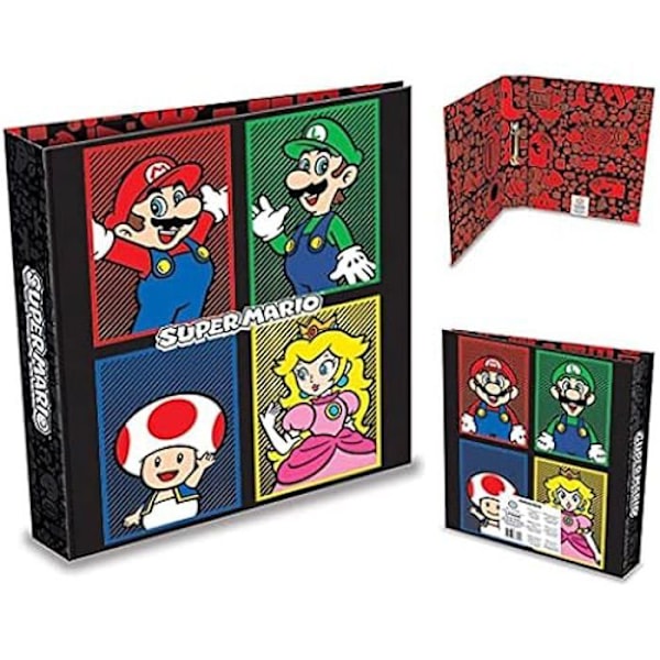 Ringpärmar - PYRAMID INTERNATIONAL - Super Mario - A4 - Flerfärgad - Officiell produkt Flerfärgad