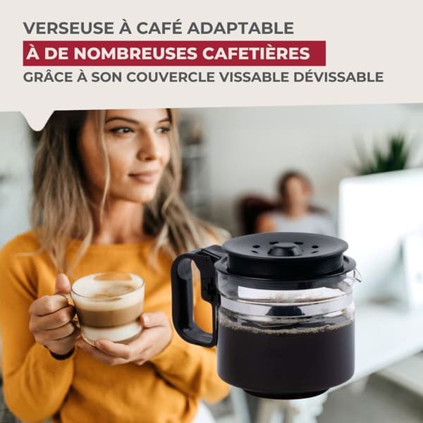 Anpassningsbar kanna för kaffebryggare American Tradition Fackelmann Basic Transparent