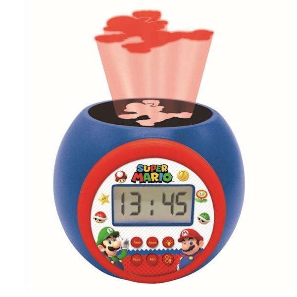 Super Mario projektor väckarklocka med timerfunktion Flerfärgad
