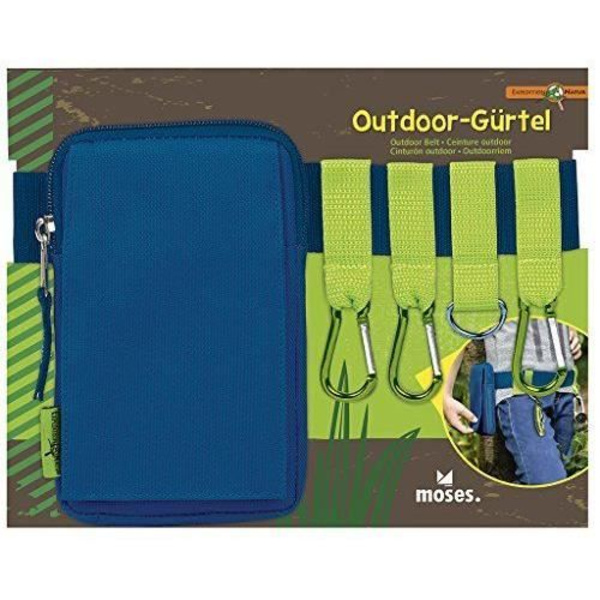 Accessoar utomhus - Moses - 9767 - Justerbar - Inbyggd väska - Tre karbinhakar blå