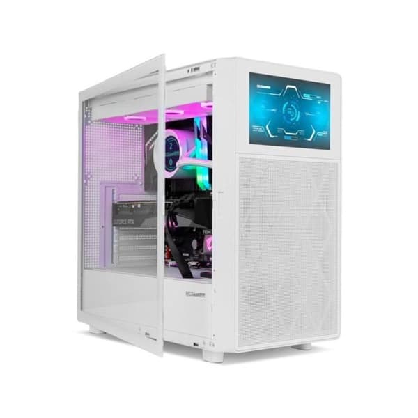 PC-chassi - NOX - Hummer BIOS - Härdat glas - USB 3.2 - LCD-skärm 8"