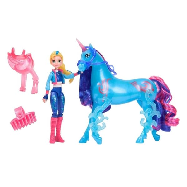 Unicorn Academy - Licenskolan - Licor River + Docka Isabel Blå, Rosa
