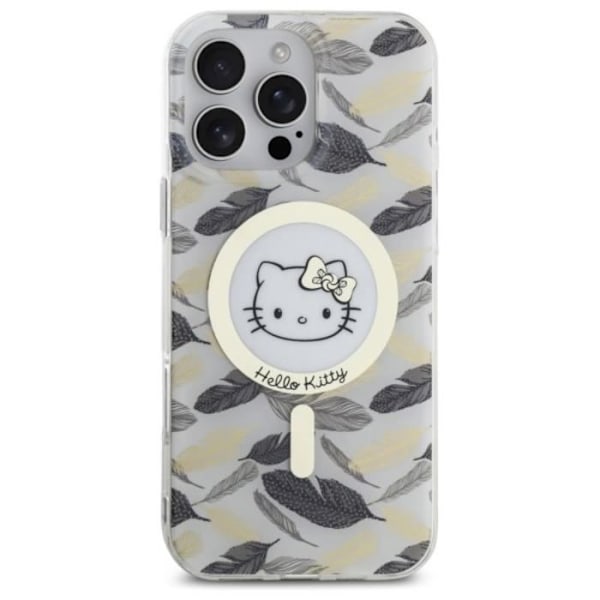 Hello Kitty IML Golden Leaves Case med MagSafe för iPhone 16 Pro Max 6.9" Vit - HKHMP16XHGLEH