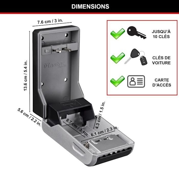 Masterlock säkerhetsskåp Nyckelbox 5481EURD L format