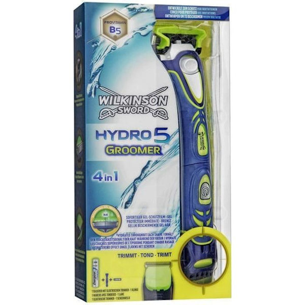 Wilkinson Sword Hydro 5 Groomer, blå, grön, 1 st.