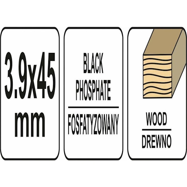 Vis - cache-vis - tire-fond - goujon Yato - YT-09461 - VIS PÅ BAND FÖR TRÄ 3,9x45mm