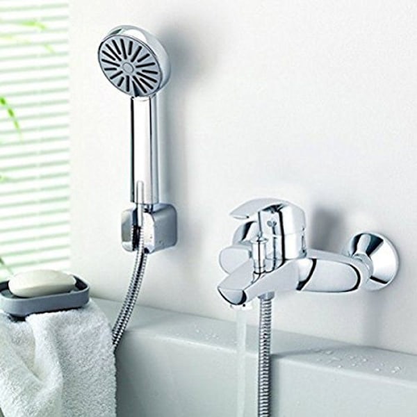 GROHE Euroeco bad-/duschblandare 32743000 - Enkel väggmonterad metallspak - Kromfinish