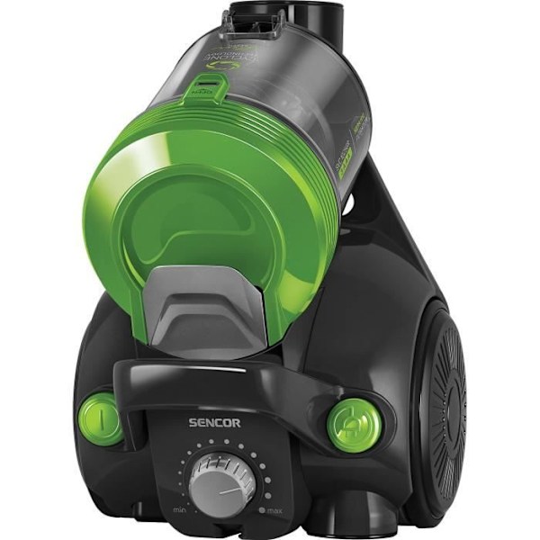 Påslös burkdammsugare - SENCOR SVC 1025GR - 700 W - 78 dB - 2 L - Svart / Grön svart och grönt