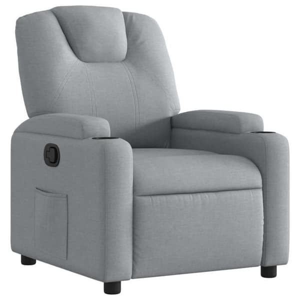 vidaXL Recliner i ljusgrått tyg 3205508
