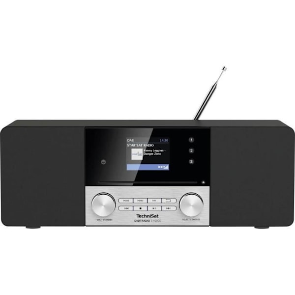 TechniSat DIGITRADIO 3 VOICE Bordsradio DAB+, FM AUX, CD, DAB+, FM, USB batteriladdningsfunktion, utan bar