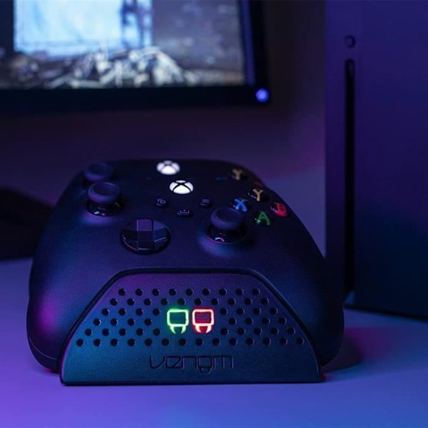 Dual Dock Laddningsstation för XBOX Series Controllers - VENOM - VS2881 - Svart Svart