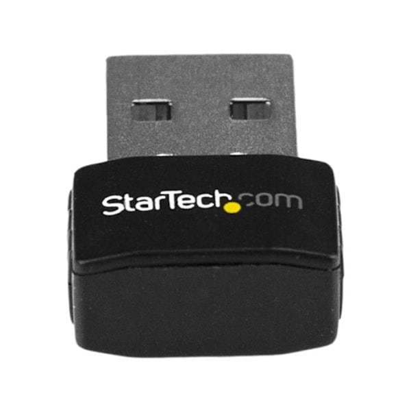 StarTech.com USB WiFi-adapter - AC600 - 802.11ac 1T1R dual-band nano trådlös nätverksadapter - 2,4 GHz / 5 GHz (USB433ACD1X1) Svart