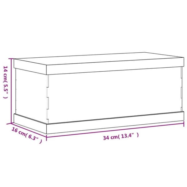 Transparent display box 34x16x14 cm akryl
