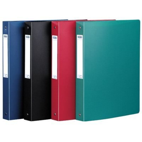 Halvstyv pärm 4 ringar d30 A4 assorterad