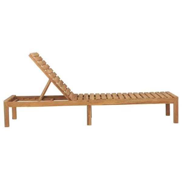 vidaXL Chaise longue i solid teakträ 316171