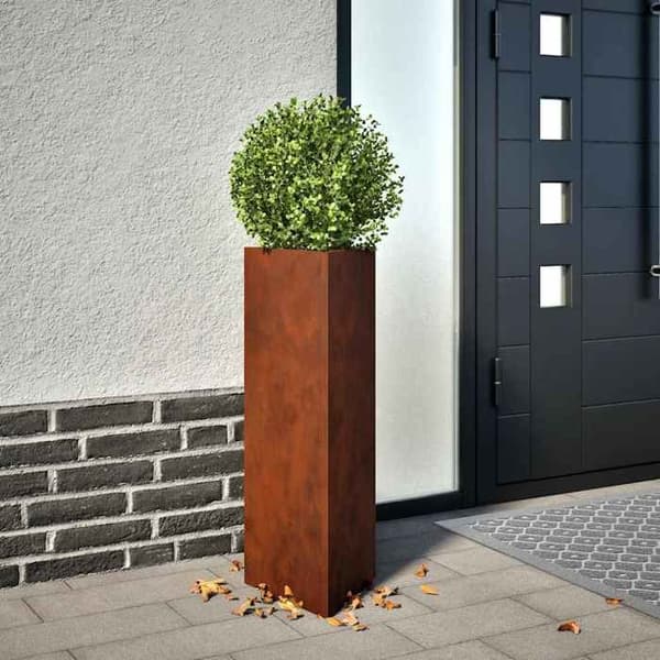 vidaXL Blomlådor 2 st triangulär väderbeständig stål 851156
