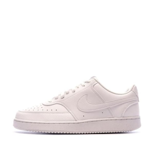 Skor - Nike - COURT VISION LOW - Ovandel i läder - Låg vadderad krage - Gummisula Vit 43