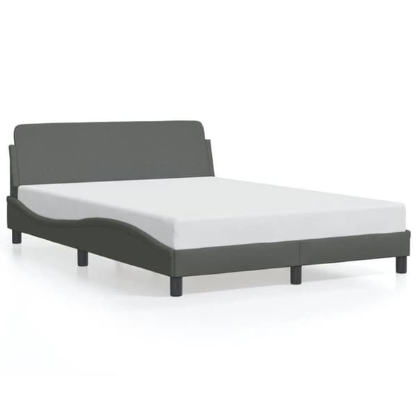 vidaXL Dover sängram mörkgrå 140x190 cm tyg 373166 mörkgrå