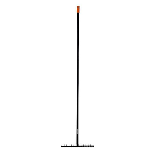 Solid™ 14-pinnars böjda pinnkratta - FISKARS - Idealisk för att förbereda rabatter och kratta grenar Svart
