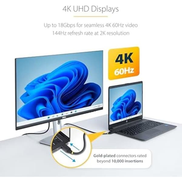 HDMI-kabel - STARTECH.COM - 10m - 4K 60Hz - HDR10 - HDCP 2.2 Svart