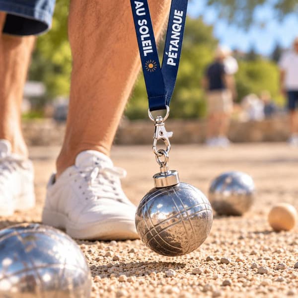 Plocka upp magnetisk boule för pétanque i solen