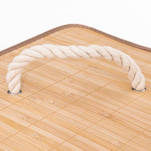 Vinklad tvättkorg i bambu 48L - 5five beige