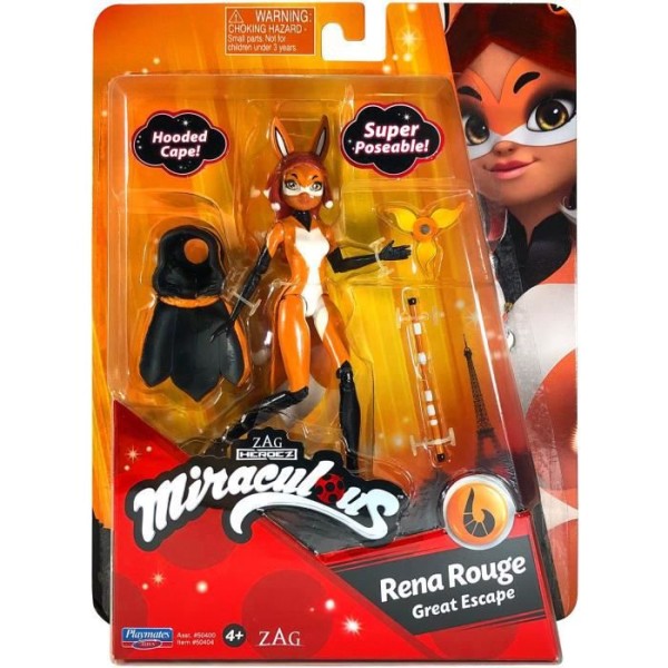 BANDAI Miraculous Ladybug - Minidocka 12 cm: Rena Rouge Röd