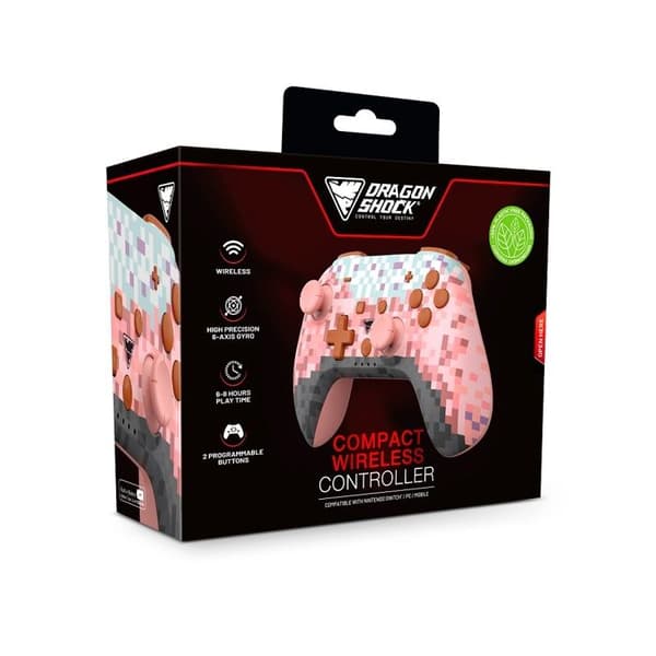 DragonShock - Kompakt trådlös Bluetooth PopTop Cube Rosa för Switch och Switch OLED Flerfärgad