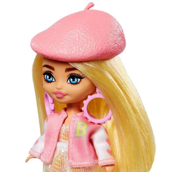 Barbie Extra Mini Mini Doll - MATTEL - HLN48 - 8,5 cm - Sparkling Pink - Diverse tillbehör Glittrande rosa