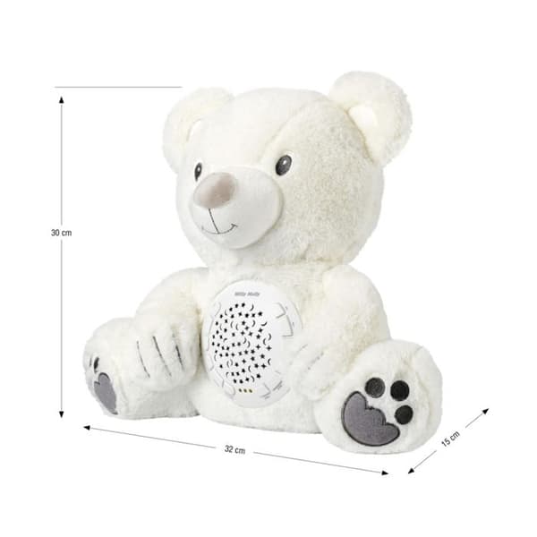 Peluche projektor Vit Björn Vit