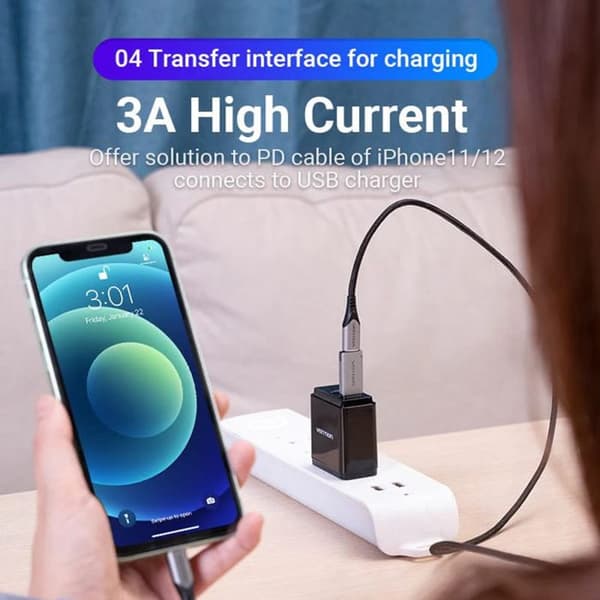 USB 3.0-adapter - Vention - CDPH0 - USB-C-kvinna - Laddning och synkronisering - Extern anslutning