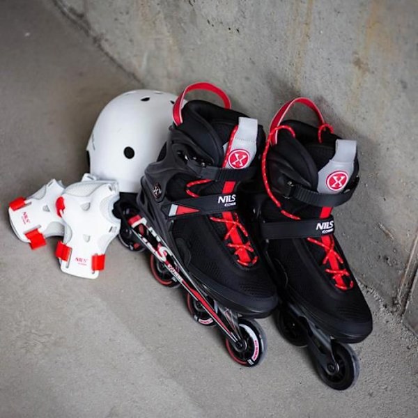 Rollerskates - NILS - NA14124 - Svart - Storlek 39 - ABEC 7 NOIR STORLEK 39
