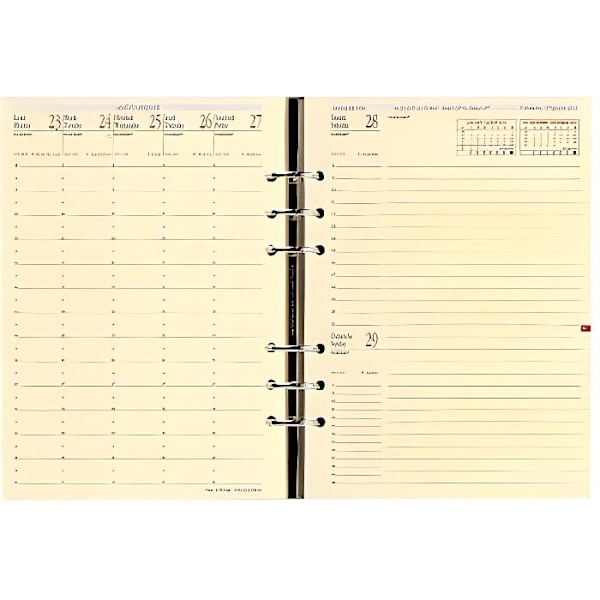 Laddningsorganisatör - QUO VADIS - Timer 21 - 16 månader - 15 x 21 cm - Ivoriefärgat papper