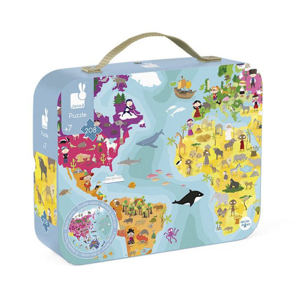 Janod - Blue Planet Puzzle 208 st - JURATOYS Flerfärgad