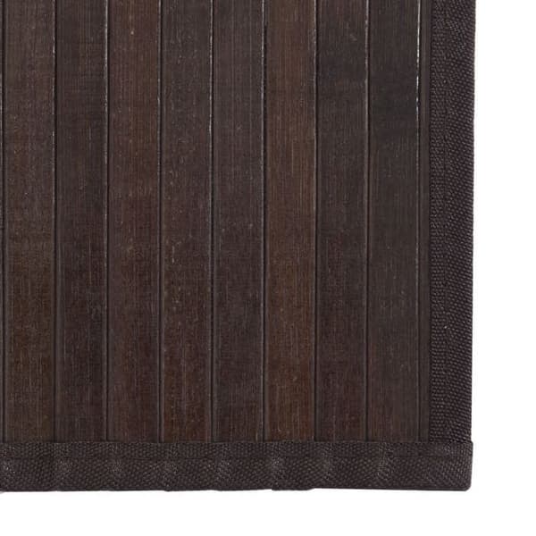 vidaXL Mörkbrun rektangulär matta 60x100 cm bambu 376833