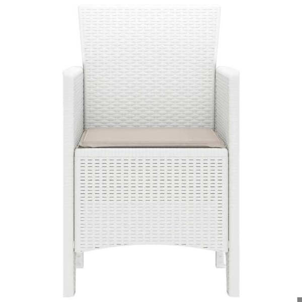 vidaXL Trädgårdssoffa 4 st Vit 53 x 49 x 85 cm Polypropen 847479