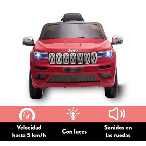 Feber elbil - 800013450 - Red Jeep Cherokee elbil - 12V (kändis)