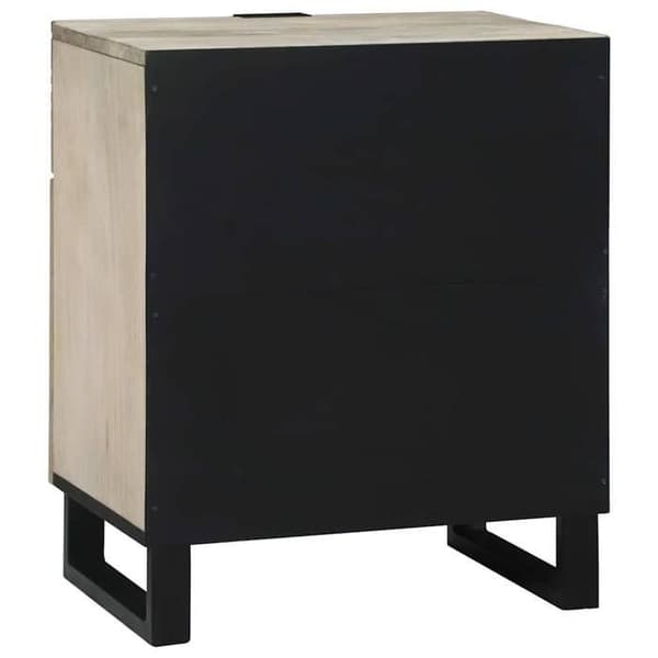 vidaXL Sängbord Vit 50 x 33 x 60 cm Ingenjörsträ 4017983