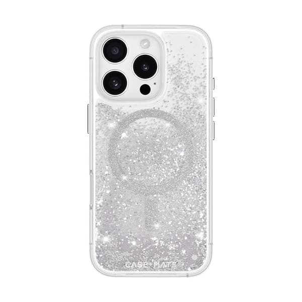 Skyddsskal - Case-Mate - iPhone 16 Pro - Silver - Vattenfall - Halvstyvt Silver
