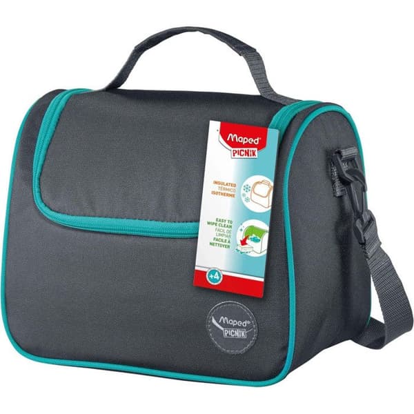 Lunchbag och snacks - Isolerad - Blå/Grå - Med axelrem - Picknick - Maped Blågrå