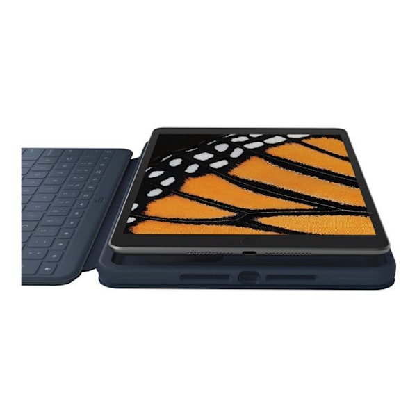 - Logitech - Logitech Rugged Combo 3 Touch for Education - tangentbord och fodral - med styrplatta - QWERTZ - Tyska - klassisk blå