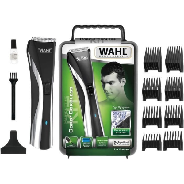 WAHL Hair &amp; Beard LED 09698-1016 trimmer - 40 mm hybridblad - 60 min batteritid - Elnät och uppladdningsbar