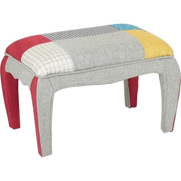 Totò Piccinni Pouf Carnaval i Tygdesign Patchwork med vaddering