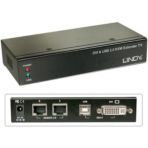KVM Cat.5 Classic DVI USB ljudförlängningssats, 50m